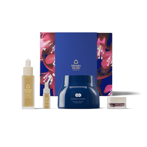 Manuka Heath Manuka Honey Daily Essentials Kit on a clean white background.