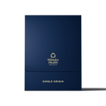 Manuka Honey blue Single Origin Pohuenui MGO 856+ packaging on a white background.