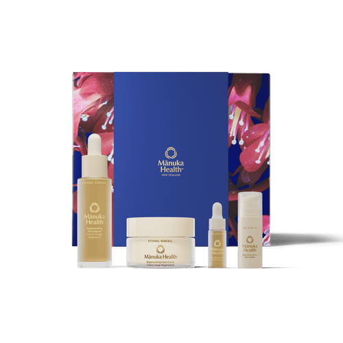 Manuka Health Manuka Honey Skincare Discovery Kit on a clean white background.